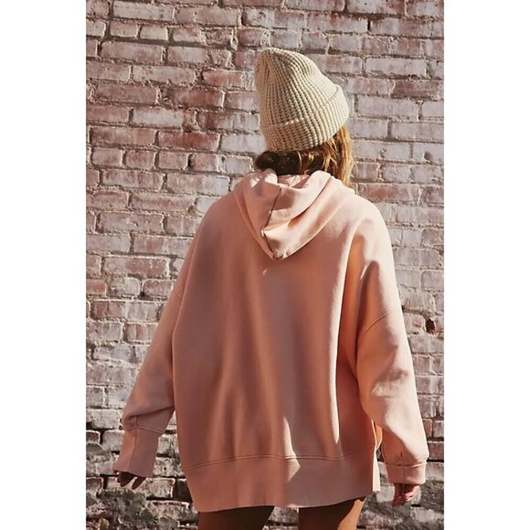 FREE PEOPLE Movement Sprint To The Finish Hoodie in Hot Coral Size X-Small NWT - Picture 14 of 14